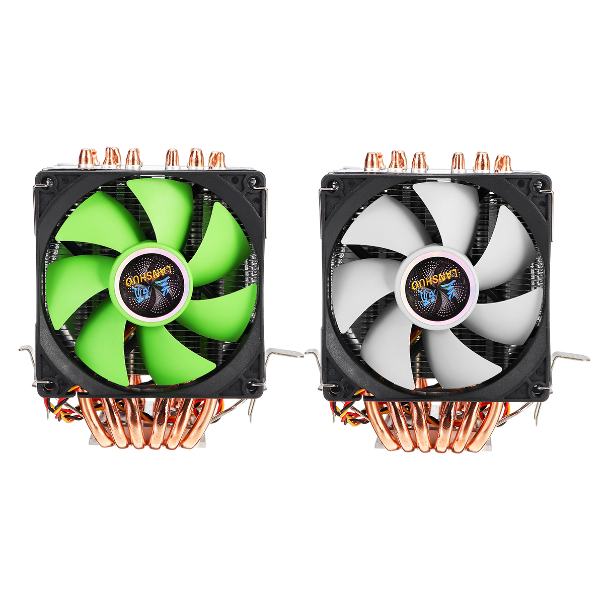Aurora 3 Pin Double Fan 6 Copper Tube Dual Tower CPU Cooling Fan Cooler Heatsink for Intel AMD 3