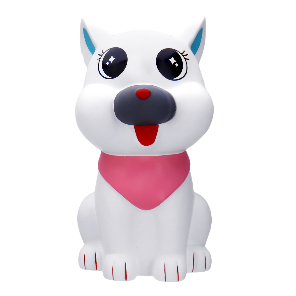 29cm Giant White Scarf Dog Squishy Slow Rebound Decompression Simulation Toy with Bag Packaging 2