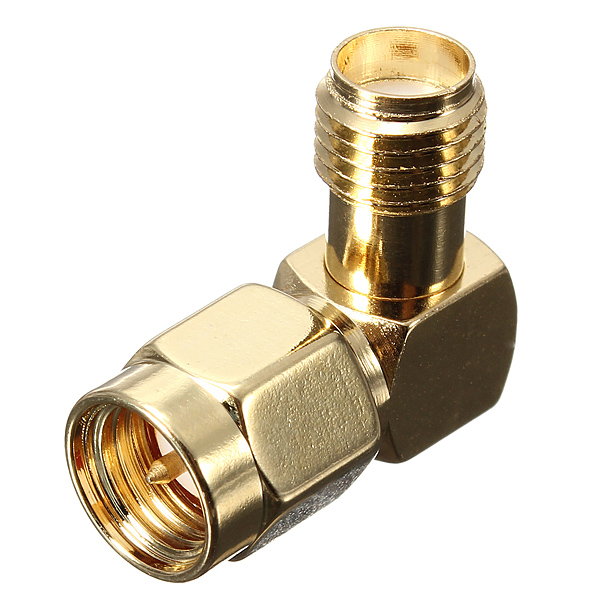 Find DANIU SMA Male To SMA Female Jack Right Angle Crimp RF Adapter Connector for Sale on Gipsybee.com with cryptocurrencies