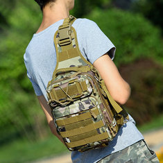 Nylon Camouflage hordozható többfunkciós crossbody táska taktikai katonai vízálló melltáska férfiaknak