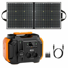 [EU/US Direct] flitsvis 500W Portable Elektriciteitscentrale 540Wh Power Accu With 100W Foldable Solar Panel for Outdoor Camping Solar Generator