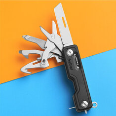 NEXTOOL 10-v-1 skládací multifunkční nůž EDC Mini držák karty Pin Otvírák na láhve Nůžky ABS Přenosný nůž na ovoce Venkovní nástroje pro přežití
