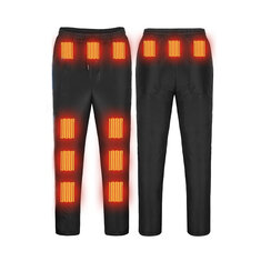 MIDIAN męskie spodnie do ogrzewania elektrycznego zimowe spodnie termiczne 12 ogrzewanych miejsc ciepłe wygodne ogrzewanie kolano z powrotem brzuch