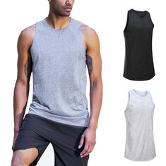 Camiseta Aptidão masculina de corrida ao ar livre Academia Coletes esportivos de secagem rápida Roupas esportivas soltas e respiráveis de verão