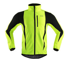 ARSUXEO Zimowa odzież rowerowa Wysoki kołnierz Ciepłe kurtki Polar termiczny Rower MTB Odzież na rower szosowy Wiatroodporna, wodoodporna długa koszulka