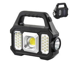 Lumière de camping LED solaire extérieure super brillante, lampe de poche rechargeable USB, lanterne portable, projecteur de recherche.