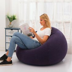 110x85cm-es nagy felfújható szék babzsák PVC beltéri / kültéri kerti bútor társalgó felnőtt lusta kanapé nincs töltő összecsukható ágy