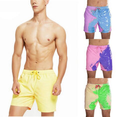 Farbwechselnde Strandshorts für Männer, zum Schwimmen und Surfen, schnell trocknende Shorts.
