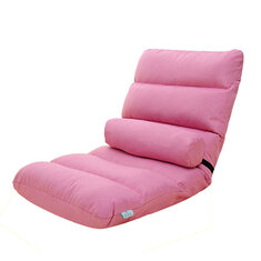 52x110CM Multi Colors Folding Lazy Sofa Adjustable Floor Chair Sofa Lounger Seats with Pillow