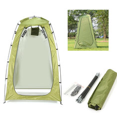 Tenda individual com chuveiro ao ar livre e banheiro para acampar na praia, protegida contra a água.