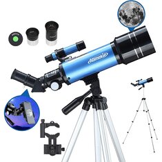 AOMEKIE 15-66X Astronomical Telescope Portable Kids Telescope Refractor Space Moon Watching for Beginners Gift with Adjustable Tripod Phone Adapter