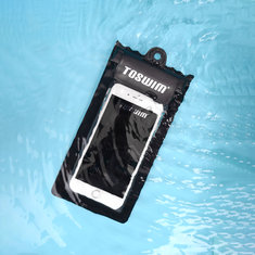 TOSWIM TPU IPX8 Impermeable Teléfono móvil Bolsa al aire libre Pantalla táctil colgante para nadar Smartphone Soporte para natación y buceo
