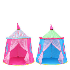 7 x 140CM bärbar prinsessa tält inomhus utomhus barn leksak mini wigwam.