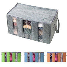 60x35x35 cm ikke-vævet quiltopbevaringspose Støvtæt fugttæt organiseringstaske med lynlås