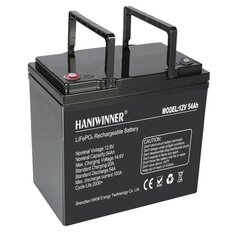 [EU Direct] HANIWINNER 12.8V 54Ah Pakiet baterii litowo-żelazofosfotanowych LiFePO4 691,2Wh Zasilanie awaryjne z BMS, wodoszczelność do zastąpienia większości zasilania awaryjnego w kamperach, łodziach, instalacjach słonecznych Off-Grid. Wsparcie szeregowo/równolegle HD009-07