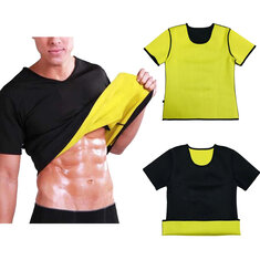 محدد شكل الجسم للعرق مدرب للخصر قميص رياضي النيوبرين للتمارين الرياضية ممارسة سليمالجسم الجري تنفس التخسيس العرق الساخن للرجال الخصر الظه