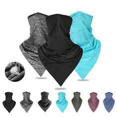 Triángulo a prueba de polvo unisex transpirable bufanda de seda de hielo cabeza multifunción ciclismo a prueba de viento cara sin costuras Mascara