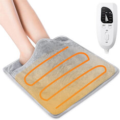 Calentador de pies eléctrico con 6 ajustes de temperatura, calentamiento rápido inteligente y almohadilla lavable para hombres y mujeres