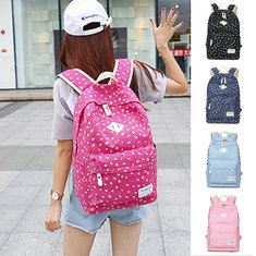Women Canvas Floral Backpack Casual Shoulder Bag Travel Laptop School Bag Rucksack