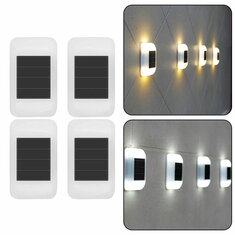 4 LED-kültéri fali lámpa Tartós napenergi vízálló LED-kerti világítás Ház kültéri világításához, belső otthoni dekorációhoz.