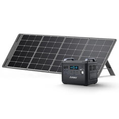 [EU Direct] Przenośne źródło zasilania Aferiy 2000W z zestawem paneli słonecznych o mocy 200W, bateria magazynowa LiFePO4 o pojemności 1997Wh/624000mAh, urządzenie UPS bezprzerwowe do oszczędzania energii podczas biwakowania na zewnątrz z wtyczką UE