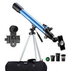 Teleskop astronomi AOMEKIE 234X 60mm, set untuk pemula astronomi untuk anak-anak dan dewasa