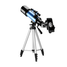 [EU Direct] AOMEKIE 40070 66X HD Astronomische Telescoop 70MM Refractor Telescoop Oprichtend Oculair 3X Barlow Lens Zoeker met Statief Telefoon Adapter