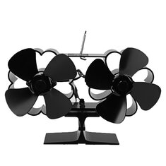 IPRee® 8 Blade Fireplace Fan مروحة تعمل بالحرارة موقد مروحة الموقد هادئ الاستخدام المنزلي توزيع فعال للحرارة