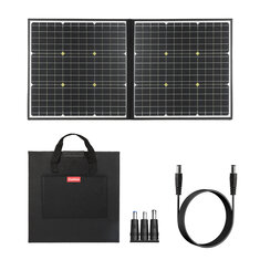 [US Direct] FlashFish 100W 18V Panel Surya Portabel Lipat Sel Surya USB 5V Pasokan Daya Luar Ruangan Camping Garden Solar Charger Untuk Stasiun Daya