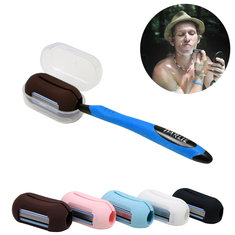 Kit de herramientas de limpieza para exteriores y viajes IPRee® 2 en 1 con cubierta de cepillo de dientes perezoso y afeitadora de punta de dedo.