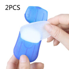 2 PCS IPRee™ 20 pezzi di sapone di carta forniture per la pulizia all'aperto sterilizzatore da viaggio portatile lavaggio a mano piccola scheda.