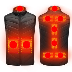 Unisex 3-Gears Isıtmalı Ceketler USB Elektrikli Termal Giyim 9 Yer Isıtma Kış Sıcak Yelek Outdoor Isı Ceket Giyim