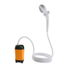 Pompe de douche électrique portable pour le camping en plein air, résistant à l'eau IPX7 avec affichage numérique pour le camping, la randonnée, le sac à dos et les voyages