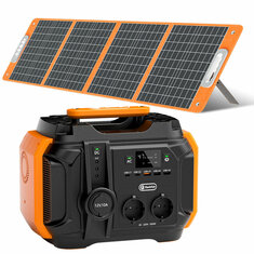 [EU Direct] Flashfish 500W Portátil Gerador Solar 540Wh Com Painel Solar Dobrável 100W Power Bateria Conjunto para Camping ao Ar Livre