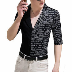 Masculino decote em V Camisa blusa elegante casual elegante manga curta camping caminhadas tops