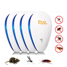 CHARMINER 4PCS ультразвуковой электронный отпугиватель комаров в форме капли воды с частотным репеллером тараканов для дома и улицы