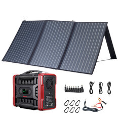 Sada solárních panelů XMUND 100 W 18 V s elektrárnou 222WH 60000MAH pro nouzový napájecí zdroj pro venkovní kempování