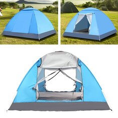 IPRee® Volautomatische tent voor 3-4 personen met 2 deuren, waterdicht, winddicht, UV-bescherming, luifel voor kamperen, wandelen, vissen.