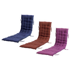48x170CM Cuscino per sedia imbottito da giardino a dondolo addensato Cuscino per sedia da spiaggia pieghevole su due lati per esterno