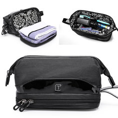 Vízálló utazási üzleti kozmetikai táska, hordozható, kompakt, nagy kapacitással, kültéri tárolásra.