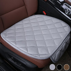Almofada de assento de tecido de lã curta universal para carro, confortável e quente, proteção e almofada aquecedora.