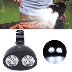 0 LED BBQ Grill Barbecue Sensor Light Outdoor Wodoodporna Uchwyt Montażowy Klip Camp Lamp DC 4,5 V