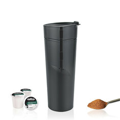 100W 8 OZ Coche Cafetera Máquina de tazas Botella de cápsula de espresso portátil de mano para viajes cámping