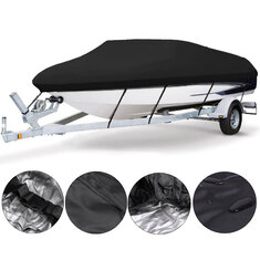 11-22ft Barco Boat Cover Anti-UV Waterproof Heavy Duty 210D Marine Protector Trailerable Canvas Boat Accessories