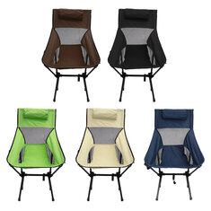 Chaise de camping chaise pliante légère à dossier haut avec appuie-tête chaise de pêche portable pour camping en plein air voyage randonnée charge maximale 265lbs