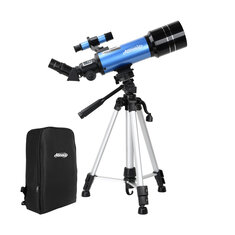 [US Direct] AOMEKIE AO2002 400/70mm Refractor Adult Astronomical Telescope with Phone Adapter Adjustable Tripod and Finder for Beginners and Amateurs to Observe the Moon AO2002