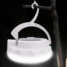 Lámpara de pesca nocturna de emergencia solar blanca 4 modos de atenuación carga tipo C fuente de luz dual con gancho Equipo de iluminación