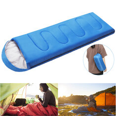 Saco de dormir individual para exterior de 210x75CM, impermeável, para outono/inverno, com zíper para caminhadas e camping
