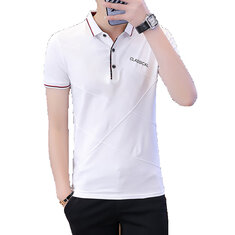 Хлопковая футболка с короткими рукавами 2020 года, мужская новая летняя одежда Платье Youth Деловая повседневная верхняя одежда с лацканами