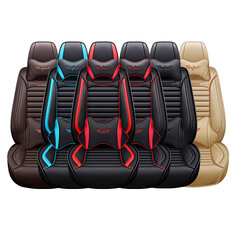 PU Autositzbezug Kissen mit Kopfstütze Automobil Universal Schutzmatte Kissen Vorder- und Rücksitzbezug für Auto
